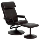 FLASH Jenny sillón reclinable contemporáneo multiposición con reposacabezas y otomana - BT-7863-GG