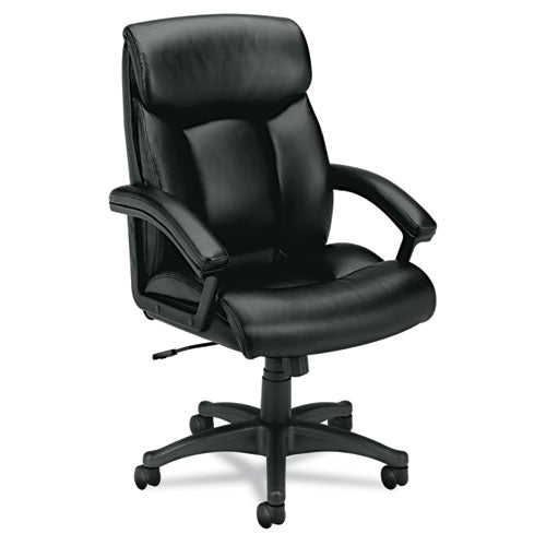 HON Basyx VL151 Executive High-Back Chair, Black Leather