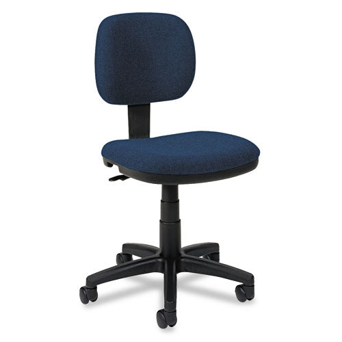 HON Basyx VL610 Series Swivel Task Chair, Navy Fabric/Black Frame