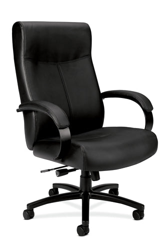 HON Basyx HVL685 Big & Tall Leather Chair, Black