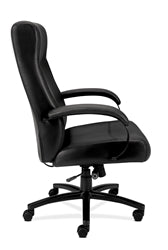 HON Basyx HVL685 Big & Tall Leather Chair, Black