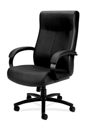 HON Basyx HVL685 Big & Tall Leather Chair, Black