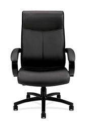 HON Basyx HVL685 Big & Tall Leather Chair, Black