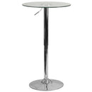Mesa de vidrio redonda ajustable en altura FLASH Chad de 23.5'' - CH-5-GG
