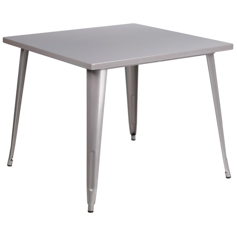 FLASH Parker Commercial Grade 35.5" Square Metal Indoor-Outdoor Table - CH-51050-29-GG