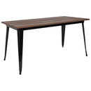 FLASH Mesa de interior rectangular de metal de 30.25" x 60" Kenneth - CH-61010-29M1-GG