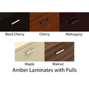 Cherryman Amber Bowfront Desk with Hanging Pedestals