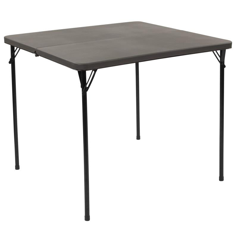 FLASH Dunham 2.83-Foot Square Bi-Fold Plastic Folding Table - DAD-LF-86-GG