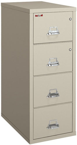 White Fireproof File Cabinet with 4 Shelves