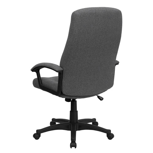 Gray Fabric Upholstered High Back Executive Swivel Office Chair by Flash Furniture