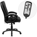 Mid-Back Massaging Black Leather Executive Office Chair by Flash Furniture
