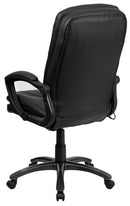 Mid-Back Massaging Black Leather Executive Office Chair by Flash Furniture