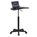 FLASH Eve Black Sit to Stand Mobile Laptop Computer Desk - NAN-JN-2792-GG