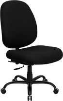 HERCULES Series 400 lb. Capacity Big and Tall Black Fabric Office Chair with Extra WIDE Seat by Flash Furniture