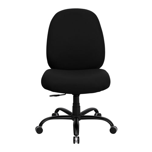 HERCULES Series 400 lb. Capacity Big and Tall Black Fabric Office Chair with Extra WIDE Seat by Flash Furniture