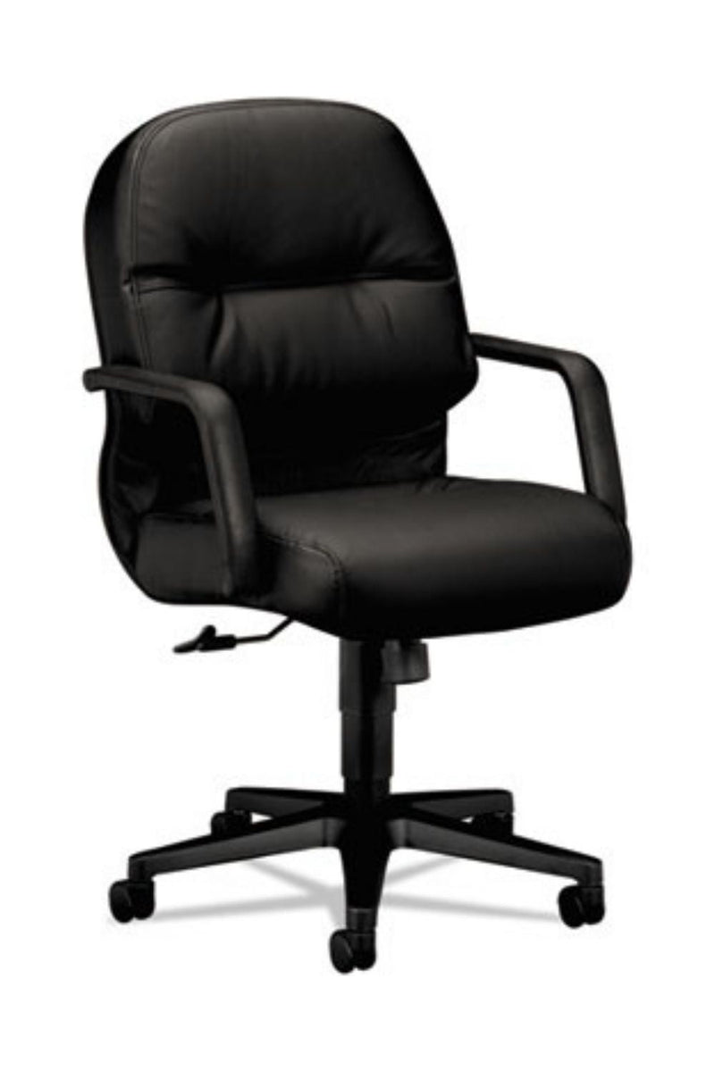 HON COMPANY Pillow-Soft 2090 Series Leather Managerial Mid-Back Swivel/Tilt Chair