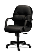 HON COMPANY Pillow-Soft 2090 Series Leather Managerial Mid-Back Swivel/Tilt Chair