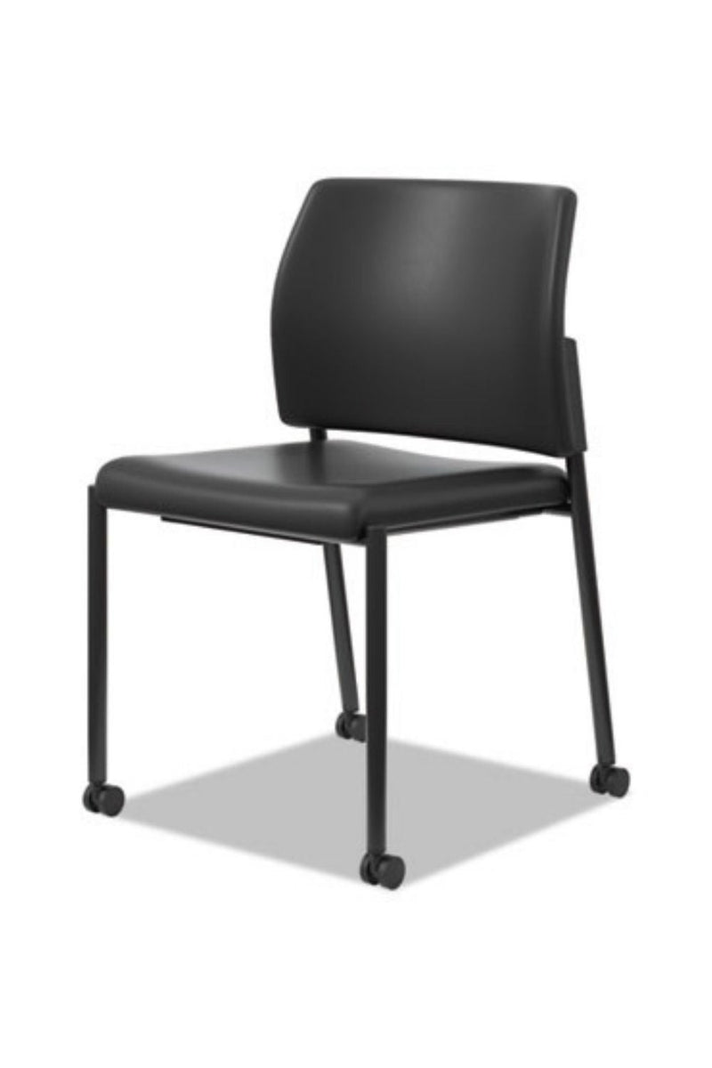 HON Accommodate Series Vinyl Mid-back Guest Chair - Side View