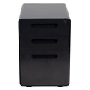 FLASH Wren Ergonomic 3-Drawer Mobile Locking Filing Cabinet with Anti-Tilt Mechanism and Hanging Drawer for Legal & Letter Files