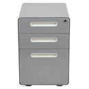 FLASH Wren Ergonomic 3-Drawer Mobile Locking Filing Cabinet with Anti-Tilt Mechanism and Hanging Drawer for Legal & Letter Files