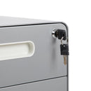 FLASH Wren Ergonomic 3-Drawer Mobile Locking Filing Cabinet with Anti-Tilt Mechanism and Hanging Drawer for Legal & Letter Files