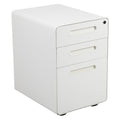 FLASH Wren Ergonomic 3-Drawer Mobile Locking Filing Cabinet with Anti-Tilt Mechanism and Hanging Drawer for Legal & Letter Files