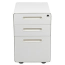 FLASH Wren Ergonomic 3-Drawer Mobile Locking Filing Cabinet with Anti-Tilt Mechanism and Hanging Drawer for Legal & Letter Files