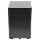 FLASH Warner Modern 3-Drawer Mobile Locking Filing Cabinet with Anti-Tilt Mechanism and Hanging Drawer for Legal & Letter Files