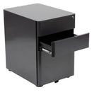 FLASH Warner Modern 3-Drawer Mobile Locking Filing Cabinet with Anti-Tilt Mechanism and Hanging Drawer for Legal & Letter Files