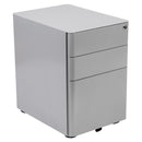 FLASH Warner Modern 3-Drawer Mobile Locking Filing Cabinet with Anti-Tilt Mechanism and Hanging Drawer for Legal & Letter Files
