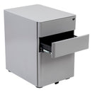 FLASH Warner Modern 3-Drawer Mobile Locking Filing Cabinet with Anti-Tilt Mechanism and Hanging Drawer for Legal & Letter Files