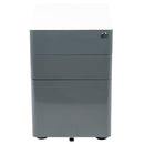 FLASH Warner Modern 3-Drawer Mobile Locking Filing Cabinet with Anti-Tilt Mechanism and Hanging Drawer for Legal & Letter Files