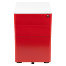 FLASH Warner Modern 3-Drawer Mobile Locking Filing Cabinet with Anti-Tilt Mechanism and Hanging Drawer for Legal & Letter Files