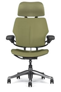 Humanscale Freedom Ergonomic Executive Office Chairs: Standard Gel + Soft Casters + Gel Seat