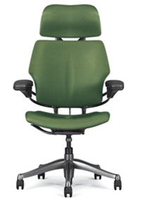 Humanscale Freedom Ergonomic Executive Office Chairs: Standard Gel + Soft Casters + Gel Seat