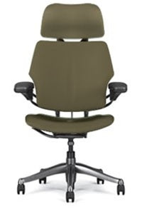 Humanscale Freedom Ergonomic Executive Office Chairs: Standard Gel + Soft Casters + Gel Seat