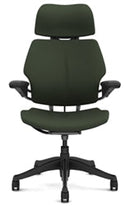 Silla Freedom de Humanscale: Brazos de gel estándar con textil + Deslizadores G
