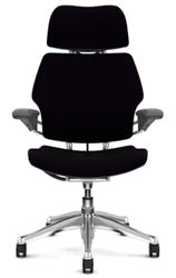 Freedom Chair By Humanscaler: Standard Gel Arms with Textile + G-Glides