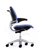 Freedom Task Chair By Humanscale: Titanium + Standard Gel w/ Matching Textile