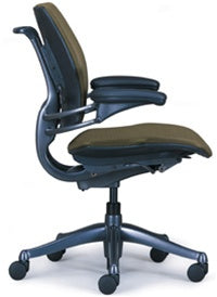 Freedom Task Chair By Humanscale: Upgrade to Polished Aluminum with Titanium Trim + Armless