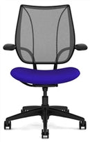 Liberty Conference/Task Office Chair: Torque - Aluminum + Black w/ Black Trim + Upgrade to Gel Seat