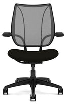 Liberty Conference/Task Office Chair: Torque - Aluminum + Black w/ Black Trim + Standard Foam Seat