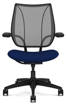 Liberty Conference/Task Office Chair: Torque - Aluminum + Black w/ Black Trim + Standard Foam Seat