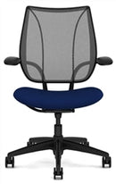 Liberty Conference/Task Office Chair: Torque - Aluminum + Black w/ Black Trim + Upgrade to Gel Seat