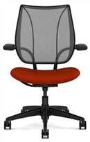 Liberty Conference/Task Office Chair: Torque - Aluminum + Black w/ Black Trim + Upgrade to Gel Seat