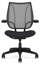 Liberty Conference/Task Office Chair: Torque - Aluminum + Black w/ Black Trim + Standard Foam Seat