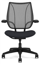 Liberty Conference/Task Office Chair: Torque - Aluminum + Black w/ Black Trim + Upgrade to Gel Seat