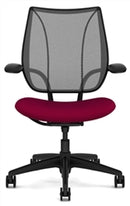 Liberty Conference/Task Office Chair: Torque - Aluminum + Black w/ Black Trim + Standard Foam Seat