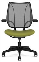 Liberty Conference/Task Office Chair: Torque - Aluminum + Black w/ Black Trim + Standard Foam Seat