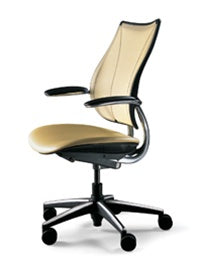 Liberty Conference/Task Office Chair: Torque - Aluminum + Black w/ Black Trim + Standard Foam Seat